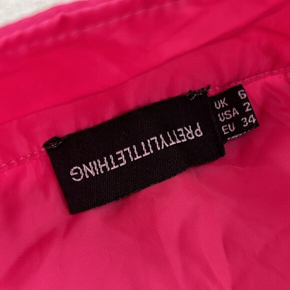 PrettyLittleThing Nylon 1997 Oversized Sports Jacket ASO Emily in Paris - Picture 6 of 9